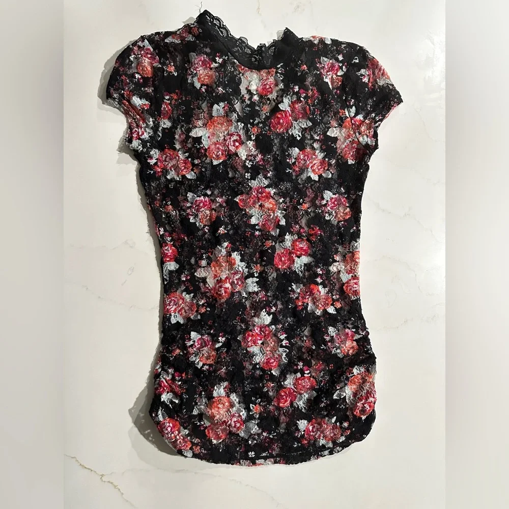 EUC Almost Famous lace top size S - Picture 1 of 6